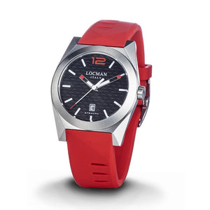 Orologio Uomo Stealth Acciaio e Titanio Rosso Locman