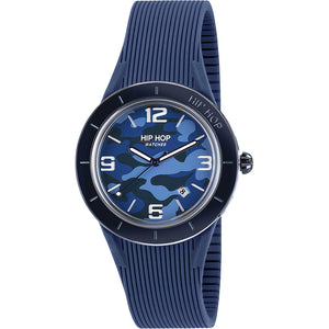 Orologio Uomo X-Man Blu Camouflage HWU0828 Hip Hop  