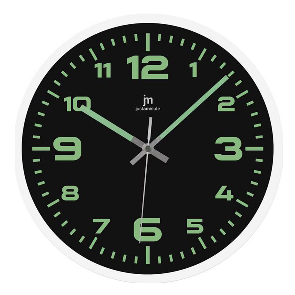 Orologio da Parete Bianco con numeri Luminescenti visibili al Buio Lowell