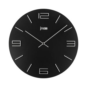 Orologio da Parete in Legno MDF Nero Silver Lowell