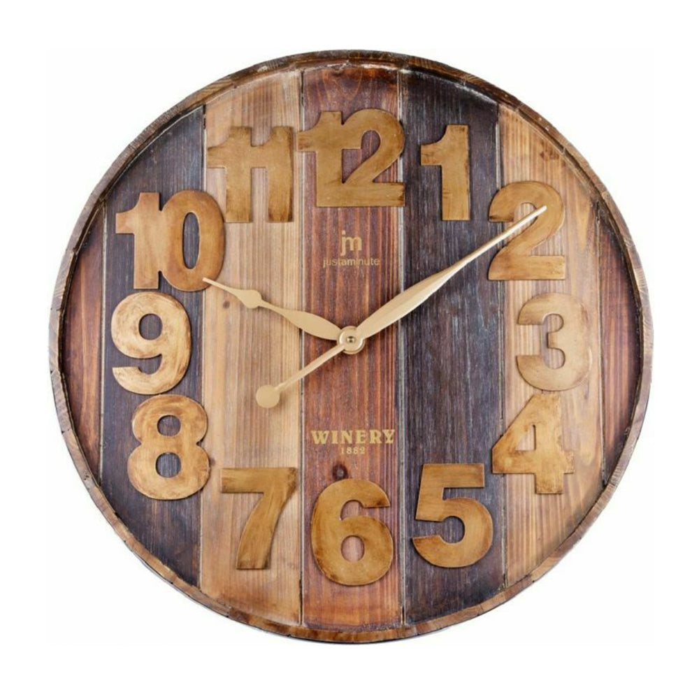 Orologio da Parete in Legno effetto Botte Lowell