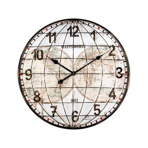 Orologio da Parete in Metallo Mappamondo Lowell