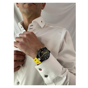 Orologio Cronografo Uomo Montecristo Giallo Locman