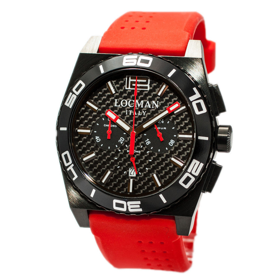 Orologio Cronografo Uomo Locman Stealth Mare Rosso 212 0212bkka-cbksir