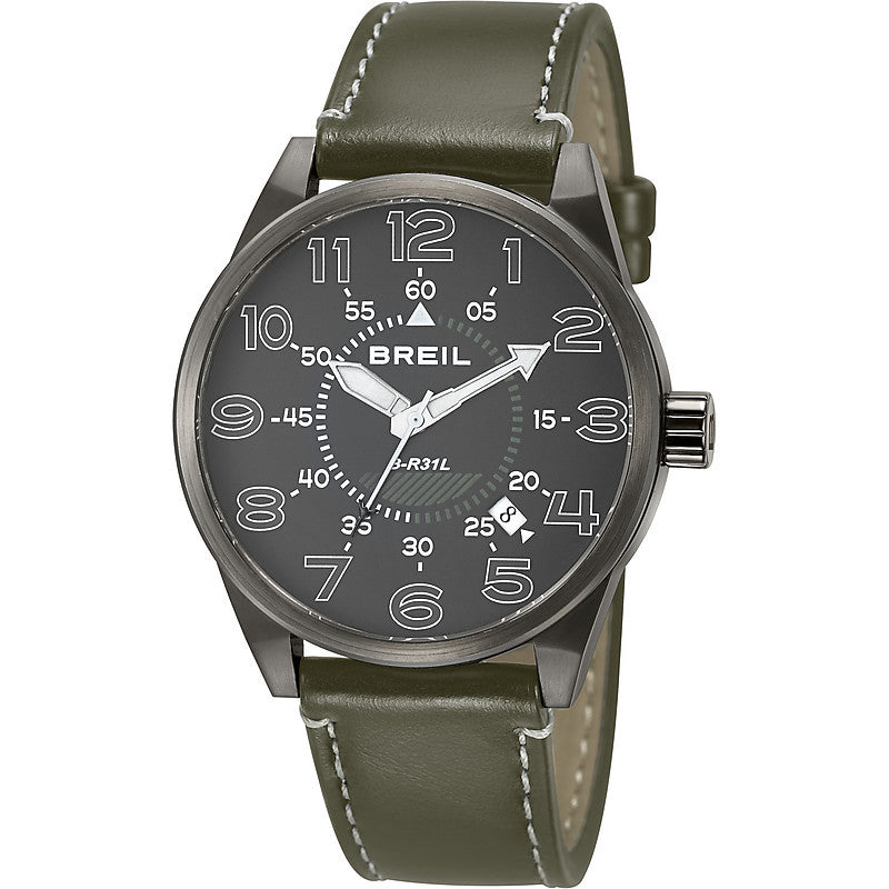 Orologio Uomo Antracite Breil Flight Control Solo Tempo Gent 45 MM TW1385