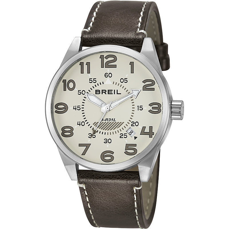 Orologio Uomo Beige Breil Flight Control Solo Tempo Gent 45 MM TW1384