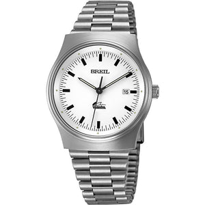 Orologio Uomo Breil  Manta Vintage Acciaio Bianco Solo Tempo Gent 40 MM TW1341