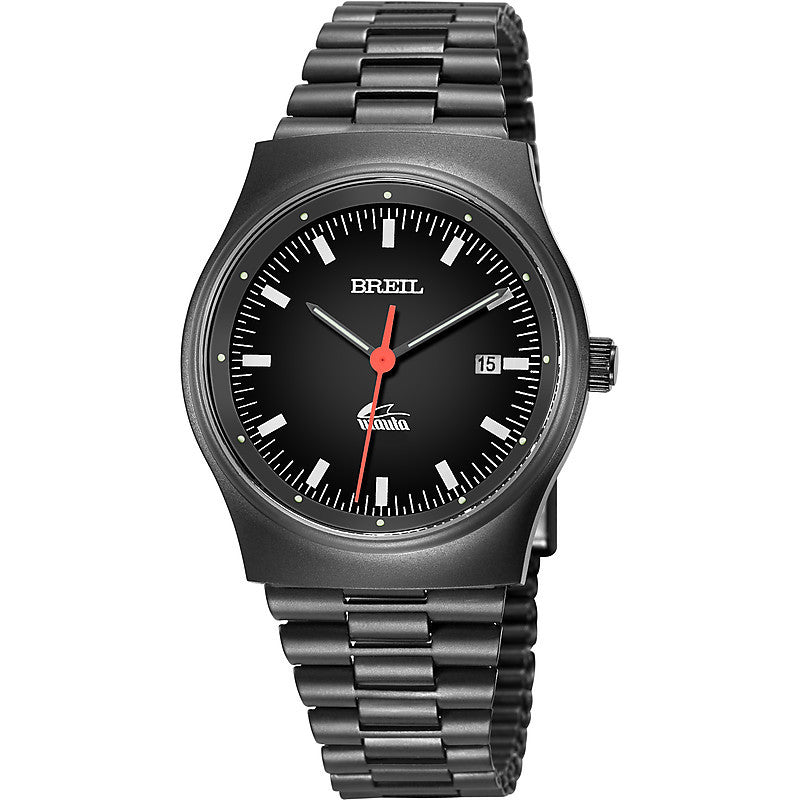 Orologio Uomo Breil  Manta Vintage Acciaio Nero Solo Tempo Gent 40 MM TW1340