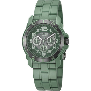 Orologio Uomo Multifunzione Breil Tribe Knock Verde Alluminio EW0141