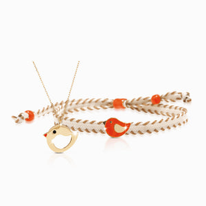Parure Bracciale e Pendente Io&Te Oro Giallo Uccello PMG047 - Le Bebè