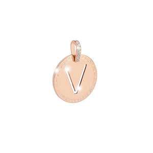 Pendente Lettera V Myworld Charm con Cristalli Rebecca Gioielli