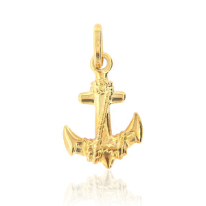 Pendente Unisex Ancora in Oro Giallo