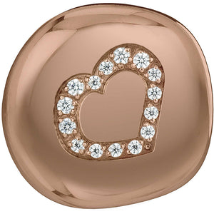 Pietra Acciaio Pavé di Zirconi Cuore Rose Breil Stones   