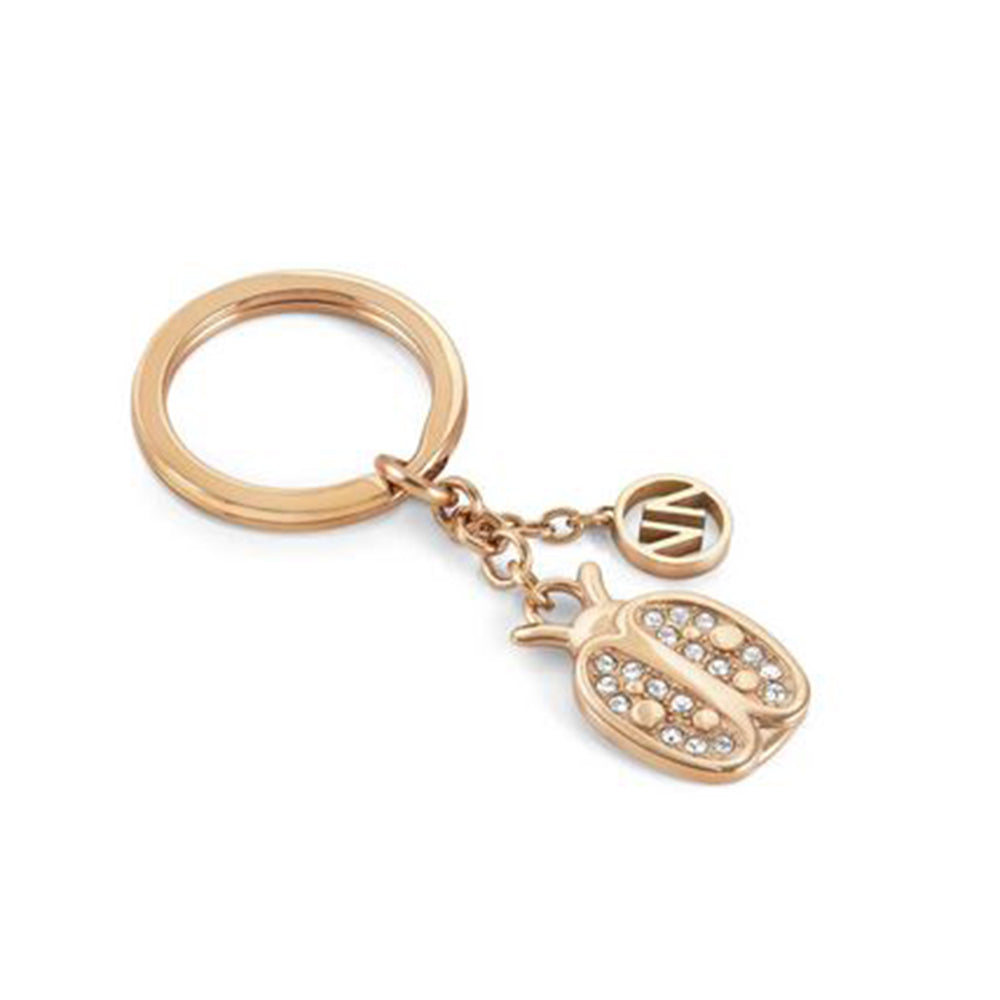 Portachiavi Donna Acciaio Oro Rosa Keyrings Coccinella Nomination