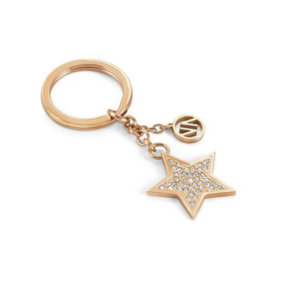 Portachiavi Donna Acciaio Oro Rosa Keyrings Stella Nomination
