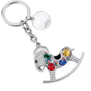 Portachiavi Donna Magic Cavallo a Dondolo con Cristalli Morellato