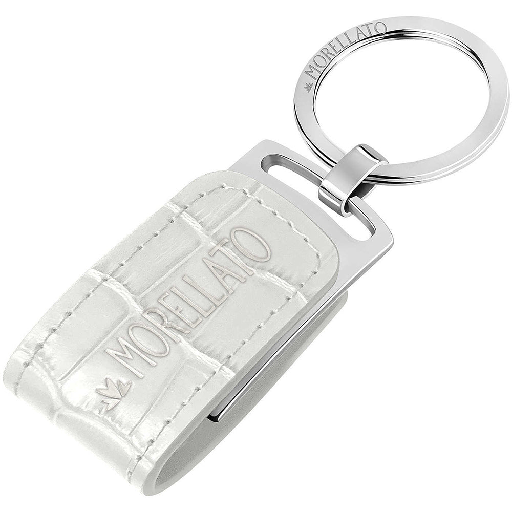 Portachiavi Donna Memory Usb in Pelle Bianca Morellato