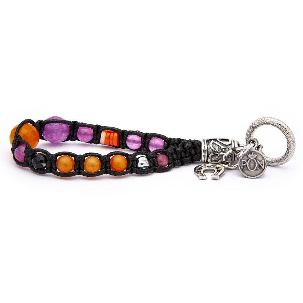 Portachiavi Unisex Agata Arancione e Viola Portonovo