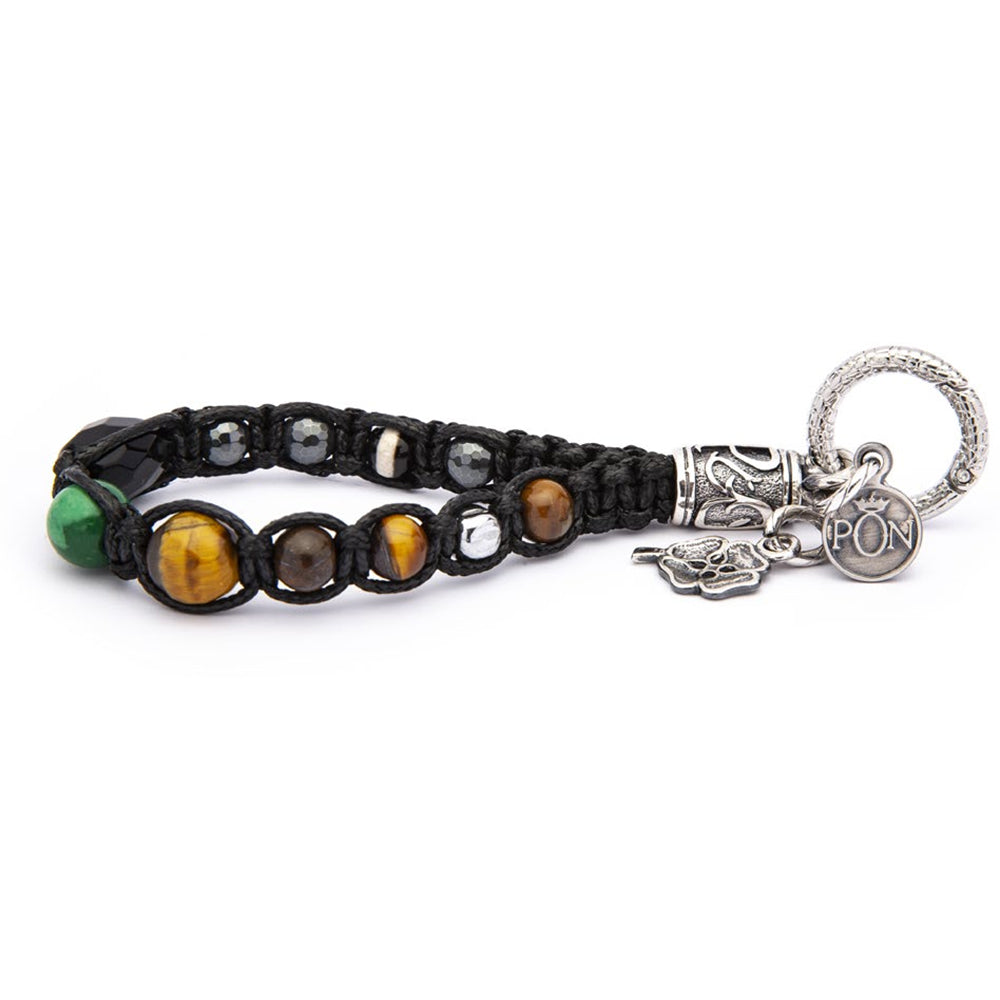 Portachiavi Unisex Occhio di tigre Malachite Portonovo