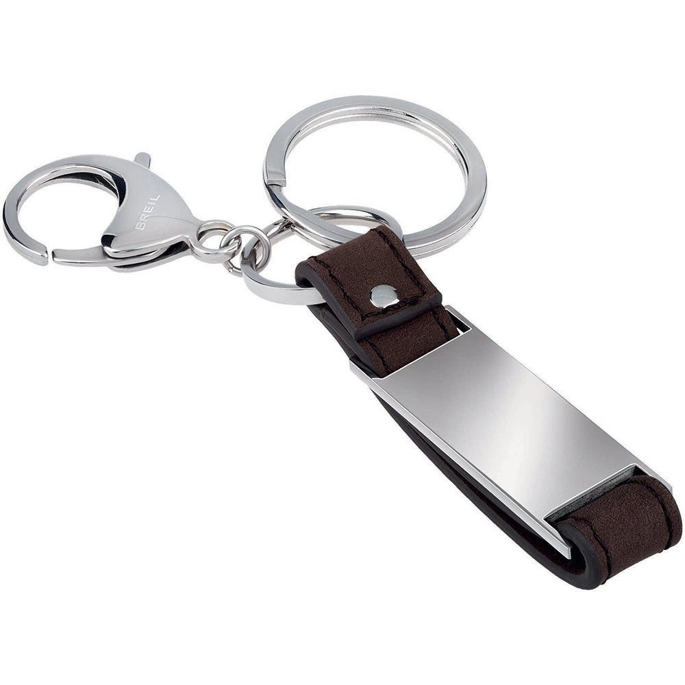Portachiavi Uomo Acciaio B Mix Marrone Breil