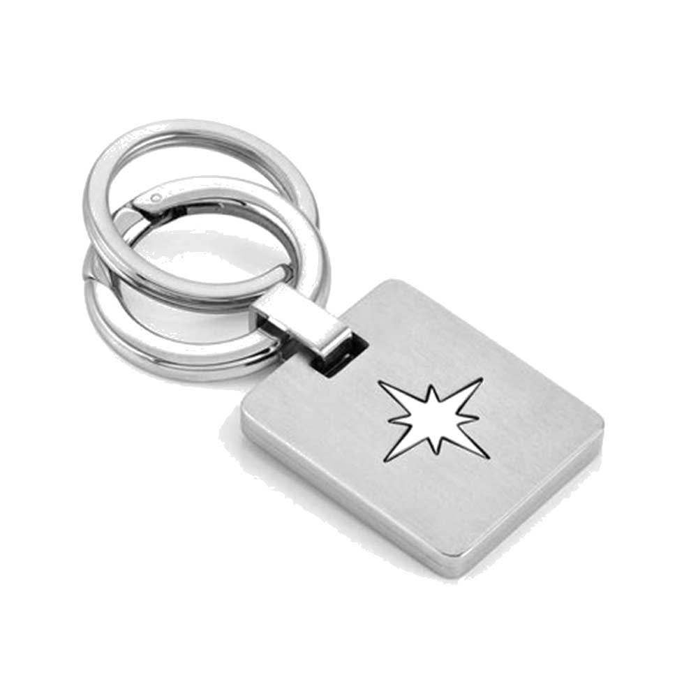 Portachiavi Uomo Acciaio Satinato Keyrings Rosa dei Venti Nomination