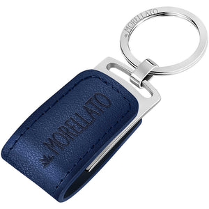 Portachiavi Uomo Memory Usb in Pelle Blu Morellato