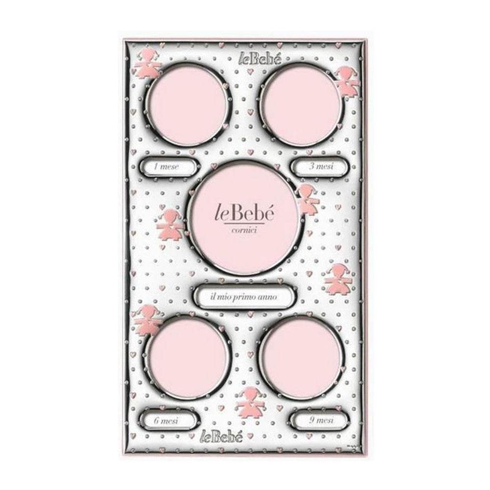 Portafoto Cornice 5 Fori Femminuccia Bubble LB206/01R - Le Bebè