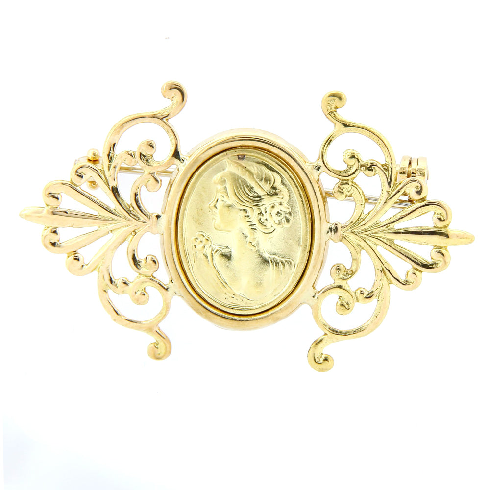 Spilla Donna Cammeo in Oro Giallo