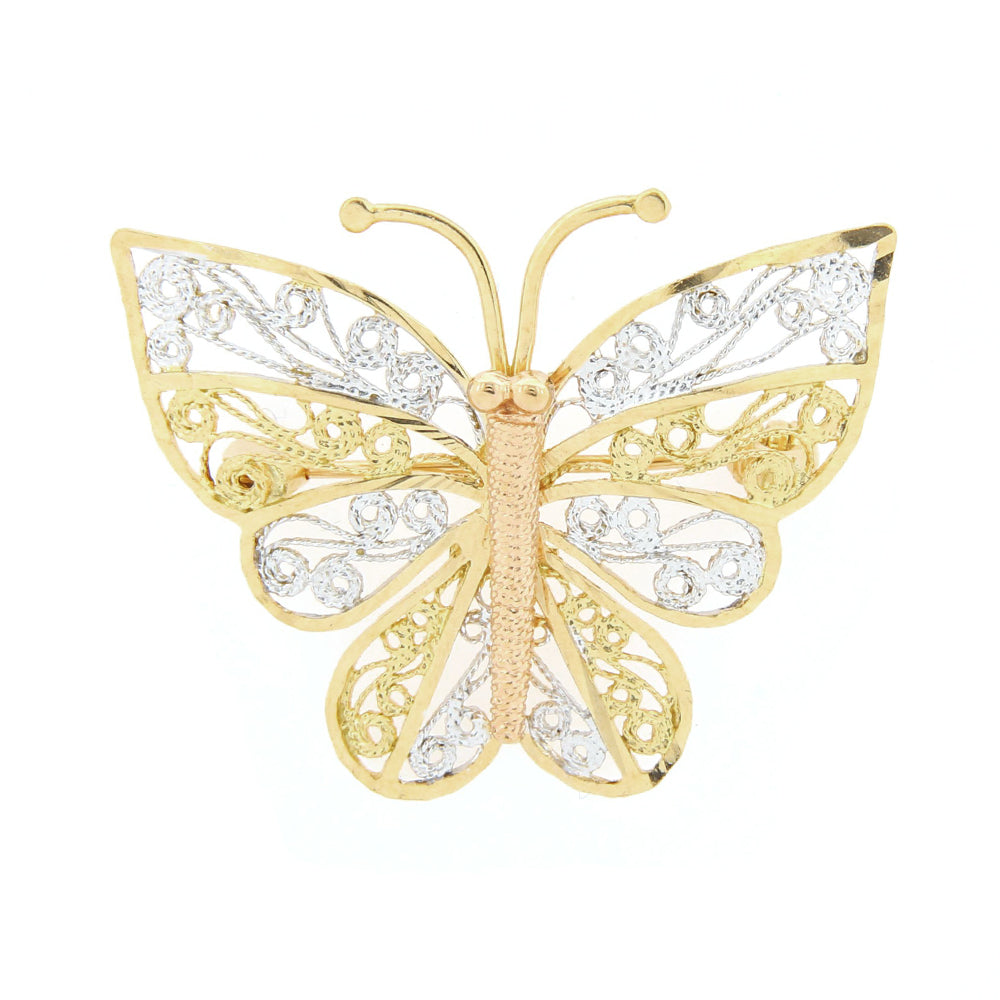 Spilla Donna Farfalla in Oro 3 Colori