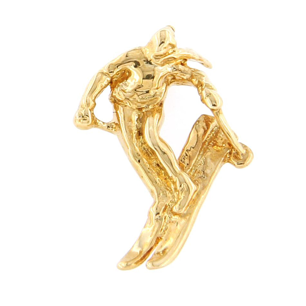 Spilla Unisex in Oro Giallo Sciatore