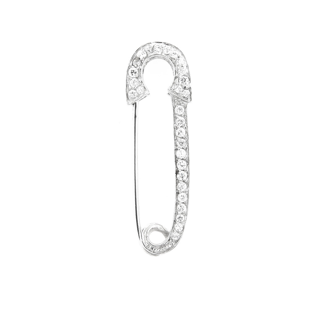 Spilla a forma di spilla da balia placcata in oro con perline, accessori per la creazione di gioielli. - Italia