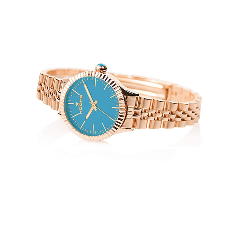 orologio-donna-luxury-gold-turchese-laccato-2560lga-11-hoops